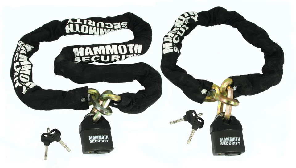 MAMMOTH MOTORCYCLE LOCK AND CHAIN 12MM HEX CHAIN 1M / 1.8M - Image 1 of 1
