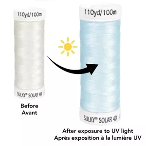 Gutermann Solar 40 UV Colour Changing Machine Embroidery Thread 100m Blue COL4 - Picture 1 of 3