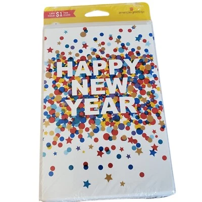 New Year's Cards With Envelope Happy New Year American Greetings 6 Pack Of Cards - Image 1 of 3