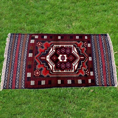 Небольшой ковер ручной работы 5x3 балуче афганская винтажная шерсть ручной работы Kilim - Изображение 1 из 4