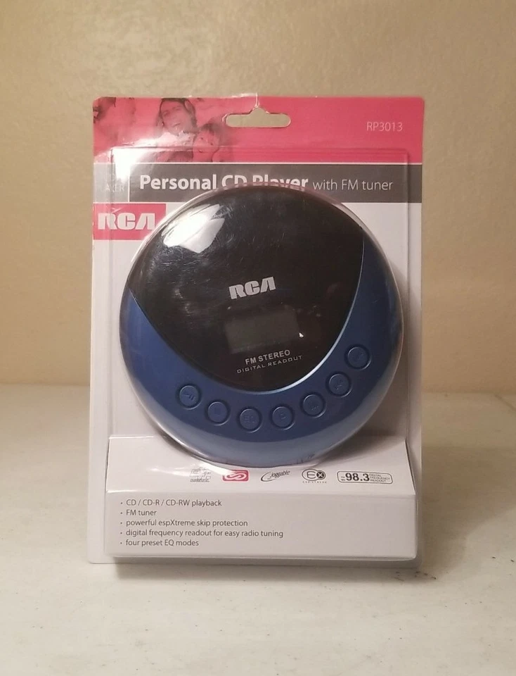 New Sealed RCA Blue Portable Personal CD Player  RP3013 2012 - Image 1 of 2