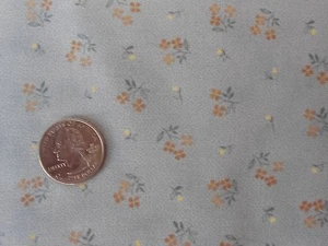 Henry Glas Buggy Scheune Iced Mocha blau kariert Baumwollstoff 1904 nicht mehr produziert Blumen - Bild 1 von 5