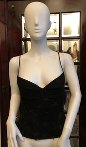 LA PERLA BLACK BEADED EVENING COCKTAIL TOP SHOW STOPPER! - Picture 1 of 12