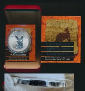 Australia: 1995 1oz .999 Silver $1 Kangaroo Coin Fair, Certificate No. 21 - Imagen 1 de 1