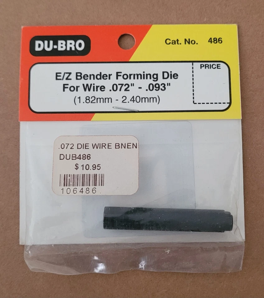 Dubro #486 E/Z Bender Wire Forming Die ( .072" - .093" ) RC Plane Builder NIP - Image 1 of 1