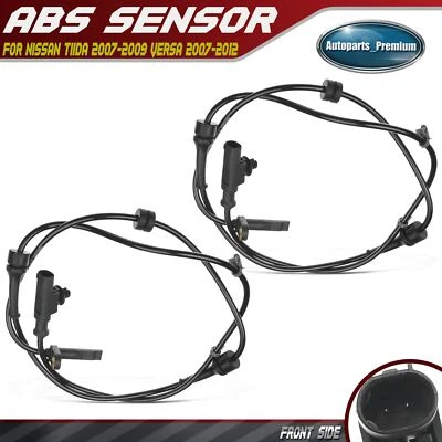 2x ABS Wheel Speed Sensor for Nissan Tiida 2007-2009 Versa 2007-2012 Front Sides - Image 1 of 4