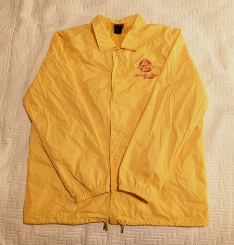 Giacca Stranger Things Surfer Ragazzo Pizza Coach Adulto 2XL Giallo Netflix RARA