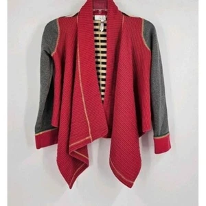 425 Matilda Jane Girls 12 Sriped Contrasting Design Stretch Open Front Cardigan - Picture 1 of 4