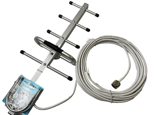 Yagi Antenna Aluminium 806-960MHz Gain 8DB1 w/RG58/0 Coaxial Cable ROHS - Picture 1 of 6