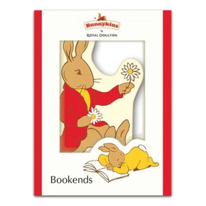 2pc Bunnykins Wooden Bookends Stand Book Organiser Storage Kids Room Decor 18m+ - Picture 1 of 2