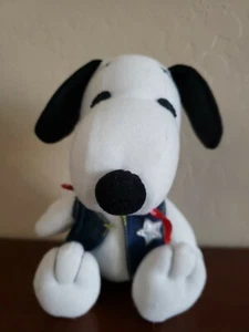 Metlife Peanut SNOOPY BLUE JACKET SILVER STAR 6" Plush Stuffed Animal - Picture 1 of 5