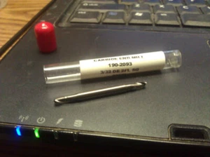 .0938" 3/32" 2 FLAUTAS DOBLE EXTREMO TROZO LONGITUD CARBURO EXTREMO FRESA - Imagen 1 de 1