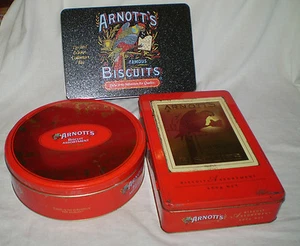 3 COLLECTABLE ARNOTT'S BISCUIT ASSORTMENT TINS~INC THE 2001 LIVING HISTORY TIN - Picture 1 of 4