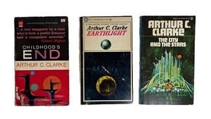3 Arthur C Clarke: Childhood’s End, Earthlight, City and The Stars, 1960s PBs - Picture 1 of 17