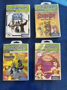 NIB Leapster Games Lot Star Wars Math, Scooby Doo Math, Penguins, Disneyprincess - Picture 1 of 2