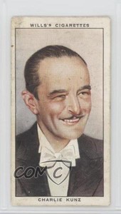 1934 Wills Radio Celebrities Series 1 Tobacco Charlie Kunz #45 0f3j