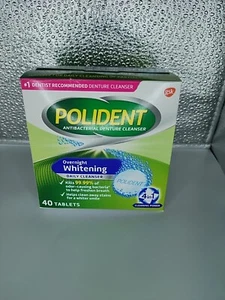 6x Polident Overnight Whitening Zahnersatzreiniger Brauset 40 Ct.Ea.Exp:01/27 - Bild 1 von 6