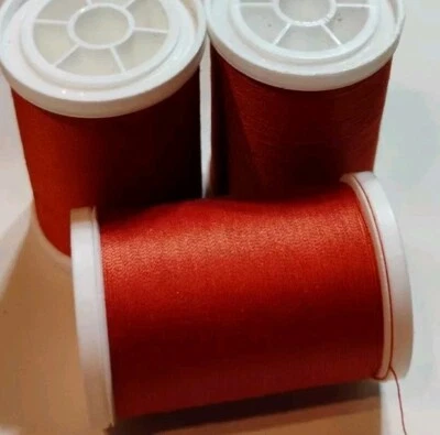 Coats & Clark XP Polyester Sewing Thread 4 spools 250- yd ea TOMATO RED  - Image 1 of 2