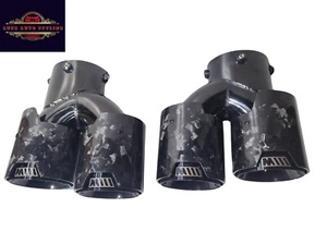 MPerformance BMW Forged Carbon Exhaust Tips G20 G21 G23 G42 M240 M340 M440 M3 M4 - Picture 1 of 7