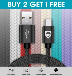 Cable de carga de datos USB-C cargador rápido para Samsung Galaxy S22 S21 S20 S10 tipo C - Imagen 1 de 36