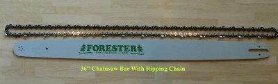 Barra de motosierra de 36" y nariz de piñón de cadena rasgadora 3/8 .050 114DL se adapta a sierras Stihl Foto 1 de 2