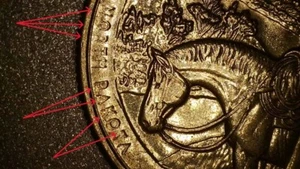 Rare 2016-P Theodore Roosevelt Quarter Die Deterioration Doubling - Picture 1 of 17