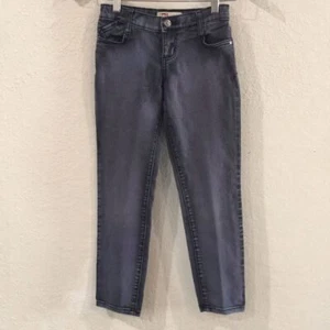 l.e.I. Girl Sz 8 Jeans Purple Kate Lowrise Skinny Adjustable Stretch Denim Retro - Picture 1 of 11