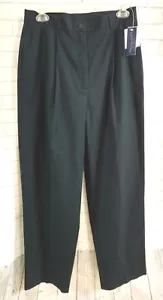 Charter Club Pants Size 8 Black Wrinkle Free Twill Uniform Work New High Waist - Picture 1 of 6
