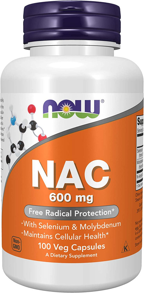 NOW Supplements, NAC (N-Acetyl Cysteine) 600 Mg with Selenium & Molybdenum, 100 