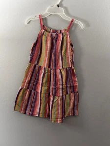 Carter’s Kid Girls Orange Striped Dress size 7/7A - Picture 1 of 8