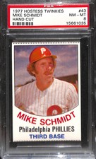 1977 Hostess Twinkies Hand Cut #43 Mike Schmidt PSA 8 15661035