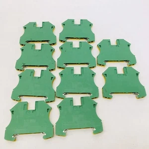 LOTE DE 10 WEIDMULLER WPE 4 BLOQUES DE TERMINALES AMARILLO/VERDE - Imagen 1 de 4