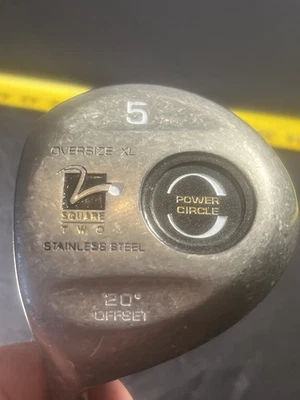 Square Two Oversize XL Power Circle  Stainless 5 Wood 20* / LH / Steel Shaft 41" - Image 1 of 4