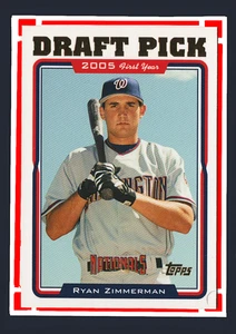 2005 Topps Updates #UH323 - Ryan Zimmerman Draft Pick - 2nd variant Rookie Card - Picture 1 of 2
