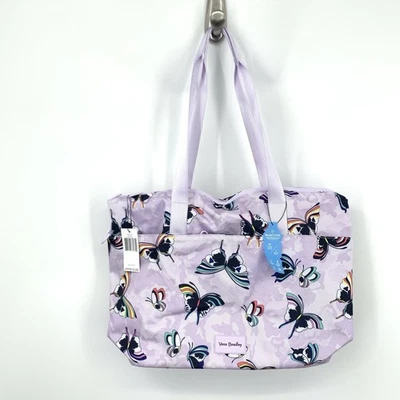 Vera Bradley Bag ReActive Tote Crossbody Purse Purple Lavender Butterflies - Image 1 of 4