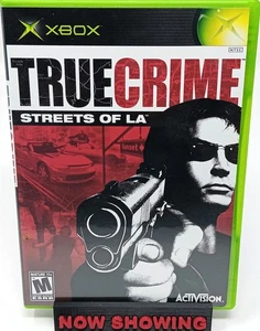 True Crime Streets of LA Microsoft Xbox 2003 Etiqueta Negra CIB Manual Completo - Imagen 1 de 5