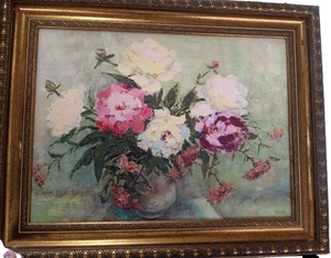 Framed Marmont Hill Floral Painting Love Is The Flower Textured Oil Art Print - Picture 1 of 6