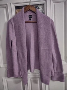 Eileen Fisher Angora Rabbit Hair Cardigan Sweater Size Medium Lavender Periwink - Picture 1 of 7