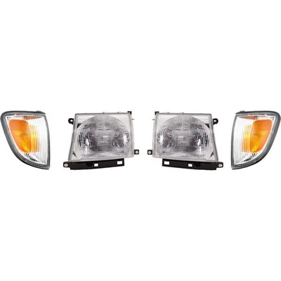 New Front Left & Right Side Headlight Kit For 1997-2000 Toyota Tacoma 2WD 4pcs Foto 1 de 4