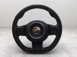 Leather-wrapped Abarth 595 Competizione 31214T Steering Wheel Handle wit #PG736H - Picture 1 of 9