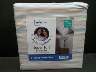 Mainstays By Becky G.  & Alejandra Super Soft Brushed Microfiber Stripe Sz T/Txl - Image 1 of 3