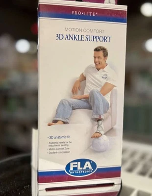 FLA Prolite 3D Left Ankle Support Braces Charcoal Left Foot Medium - Image 1 of 4