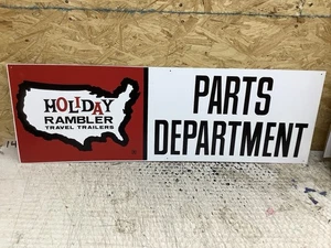 ORIGINAL Vintage Holiday Rambler Reiseanhänger Blechschild Wohnmobil Camper Neu aus altem Lagerbestand 36" - Bild 1 von 12