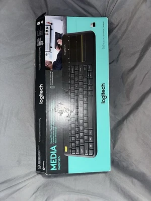 Logitech Keyboard Wireless Media K400 Plus Touchpad 10m Range NO DONGLE - Image 1 of 2