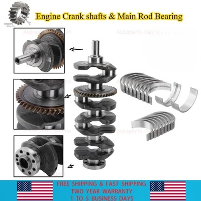 2.4L Engine Crankshafts & Main Rod Bearing For 2AZ-FE Toyota Camry Scion xB tC  - Image 1 of 4