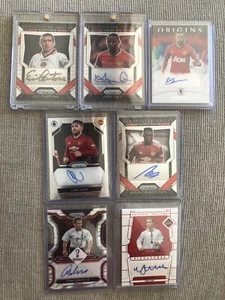 7x Man United Players Auto Lot Cantona Cole Evra Neville Butt Wan-Bissaka - Picture 1 of 9