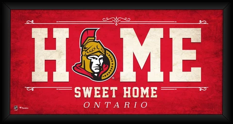 Ottawa Senators Framed 10" x 20" Home Sweet Home Collage Cover