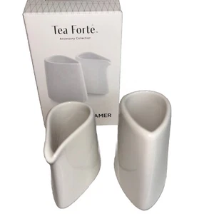Tea Forte Personal Creamer & Sugar Set Porcelain Cafe Cup Collection Small NEW - Picture 1 of 16