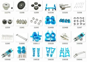 For rc car 1/10 Himoto E10MTL E10MT E10BP aluminum alloy Metal Upgrade Part Blue - Picture 1 of 40
