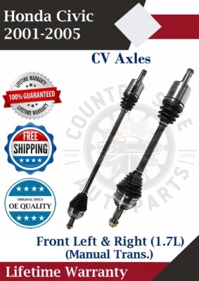 Nuevos ejes delanteros OE para Honda Civic 2001-2005 transmisión manual Garantía de por vida Foto 1 de 4